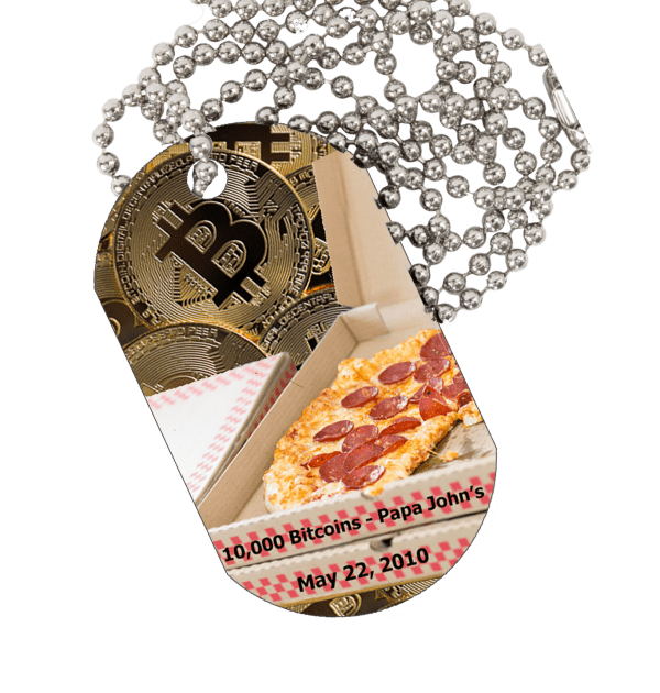 Bitcoin Pizza Dog Tag